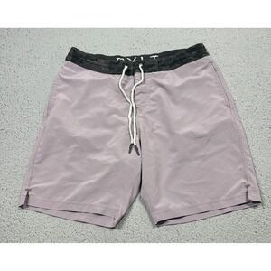 BYLT Board Shorts Mens L Purple Solid Swim Trunks Drawstring‎ Pockets Quick Dry